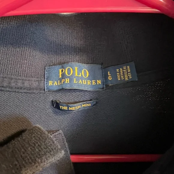 Polo Ralph Lauren cotton mesh polo dress in navy blue - Picture 4 of 6